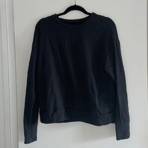 Black OFFLINE By Aerie Fleece Crewneck